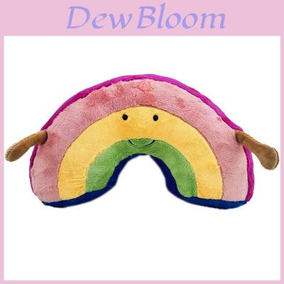 Amuseables Jellycat Rainbow Whale Plush Toy With Short Pile Cotton For Kids And Teens