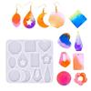 Geometric Earring Mold DIY Necklace Pendant Flower Crystal Epoxy Resin Molds