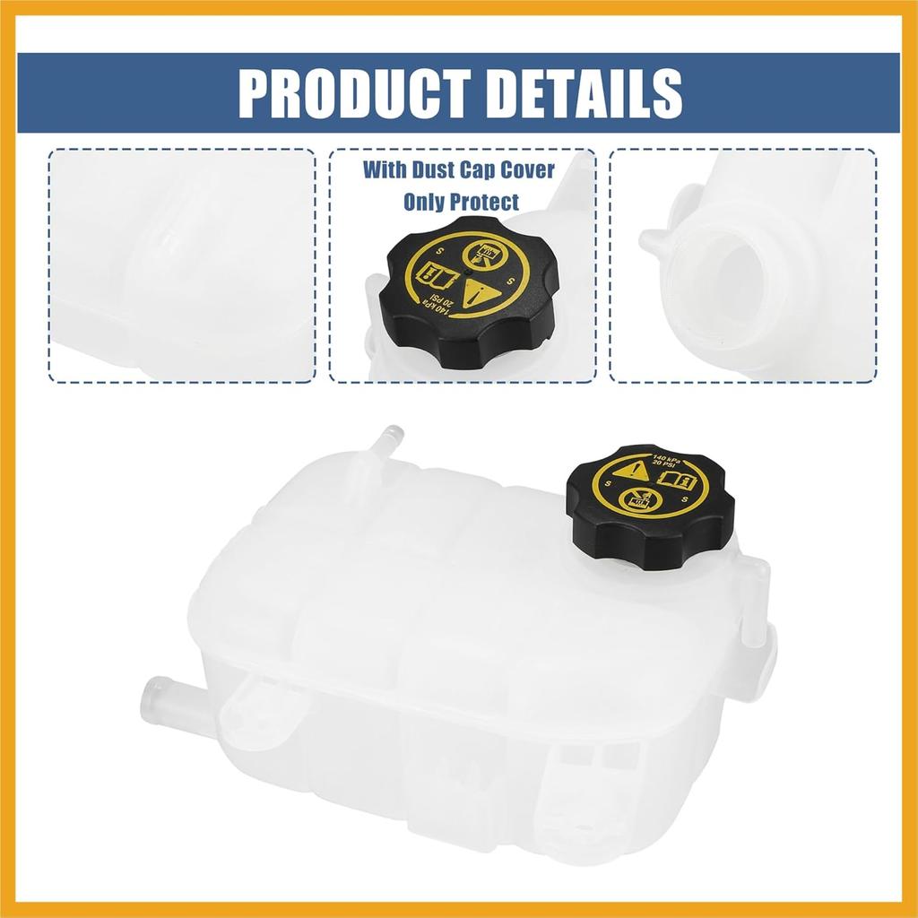 1 Set Coolant Radiator Reservoir Tank 95269001 Coolant Overflow Bottle with Cap for Buick for Chevrolet Replacement