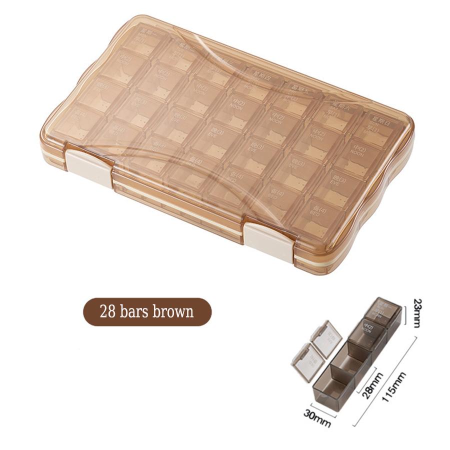 Portable 21/28 Grids Weekly Pill Box Medicine Dispenser Tablet Organizer Storage Boxes 7 Days Compartment Pills Case Container
