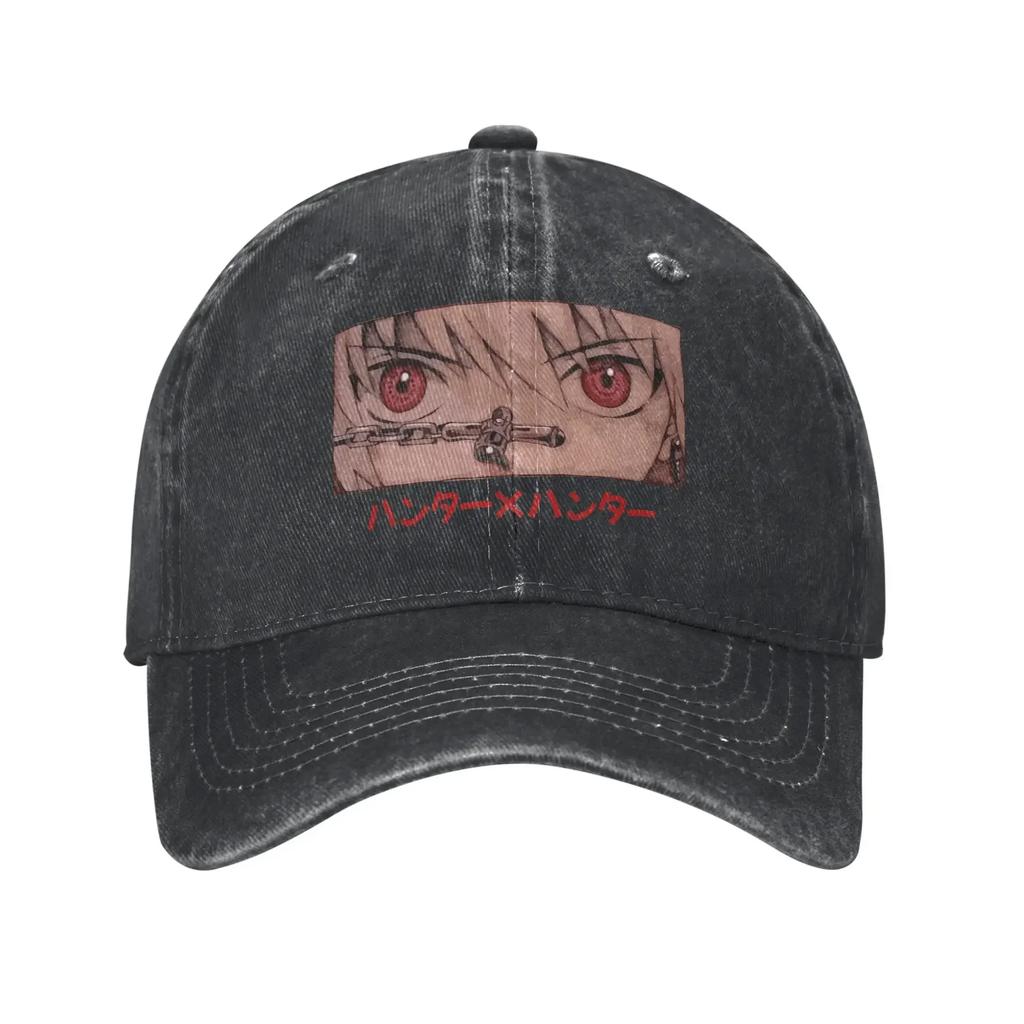 Hunters And Hunters Baseball Cap Sun Kurapika Eyes Outdoor Gym Breathable Washed Trucker Hat FeUnisex Unisex Design Baseball Caps