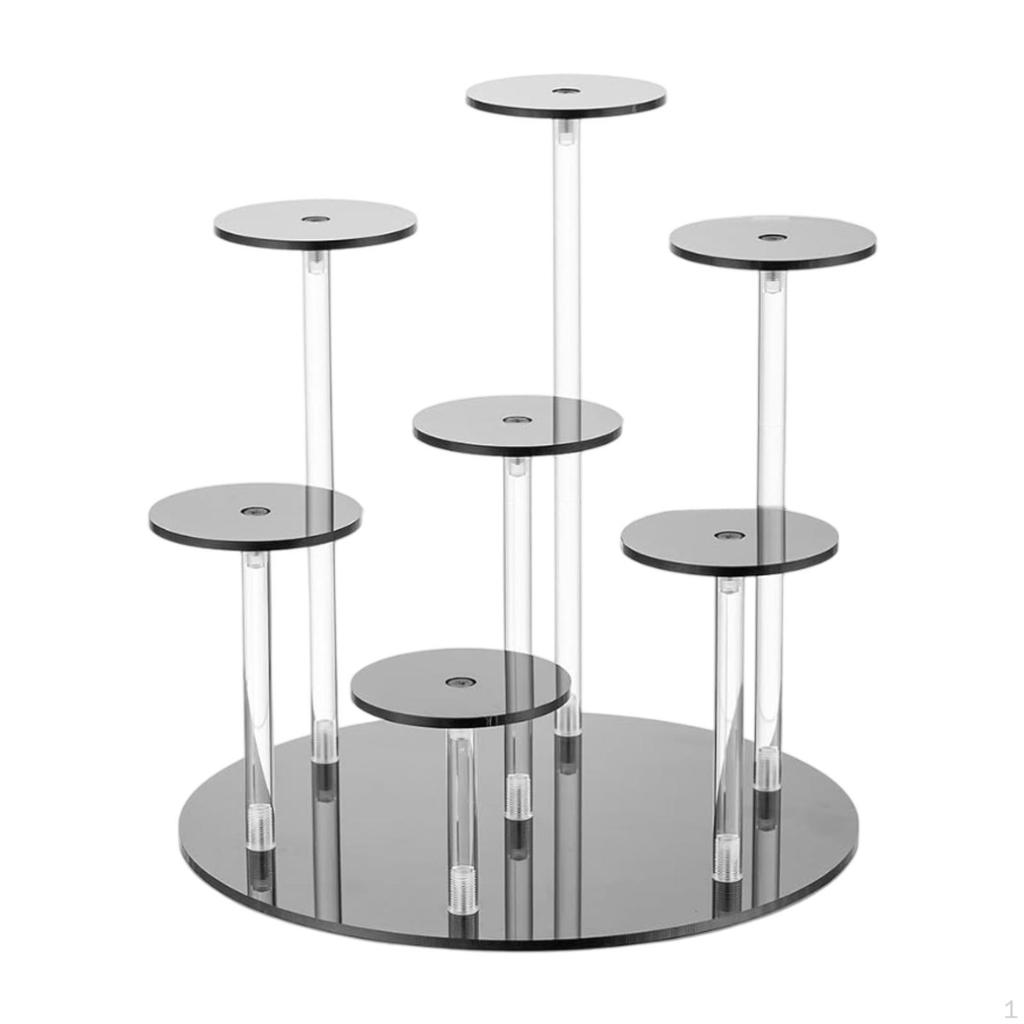 Acrylic Display Stand for Jewelry, 7 Tier Riser Rings And Earrings
