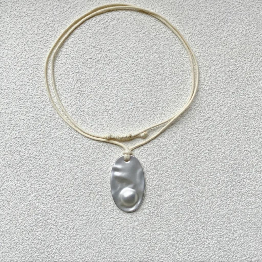 Fashion Ol Must Enter Pull Wax Rope Adjustable Length Copper Plated Platinum Pendant Sweater Chain Personalized Fashion Necklace Women