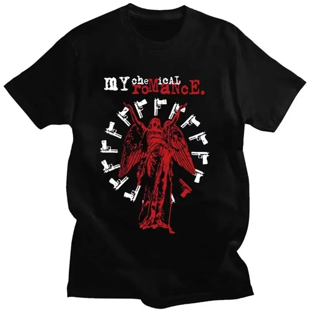 Rock Band My Chemical Romance Graphic T Shirts The Black Parade Men's Vintage Punk Hip Hop Short Sleeve Tee Shirt Oversized