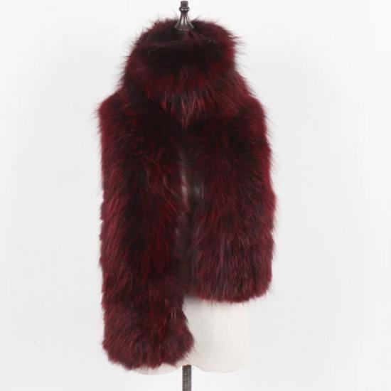 Hot Sell Ladies Long Style Genuien Fox Fur Scarf Women Knitted Fluffy Real Fox Fur Scarves Winter Keep Warm Fur Real Wraps