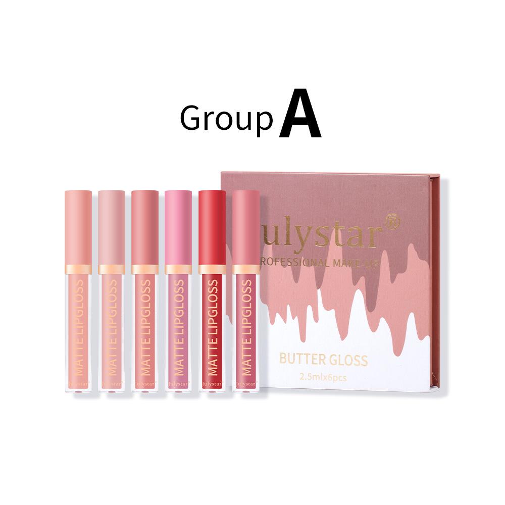 6pcs moisturizing and long-lasting three-dimensional lip gloss set, natural water light, beeping lip liquid, non-stick cup, non-fading lip gloss