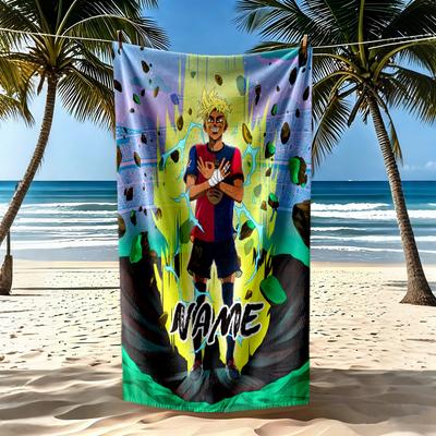 Energy Burst Transformation Customize Your Name Beach Towel Soft Durable Quick-Dry Perfect for Traveling Yoga Camping and Swimming