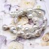 1String, White Natural Freshwater Pearls, Baroque Pearl Beads, 15-20mm, for DIY Jewelry Making, Unique Birthday Party Wedding Crafts, 36cm