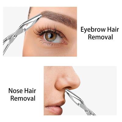 1Pcs Scissor Type Eyebrow Tweezer Fine Hairs Puller Eye Brow Nose Hair Removal Beauty Makeup Tools Accessories