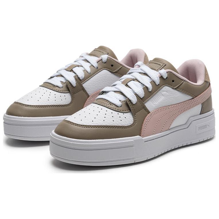 Puma Ca Pro Low Top Skateboard Shoes Women's White Brown 394749-08