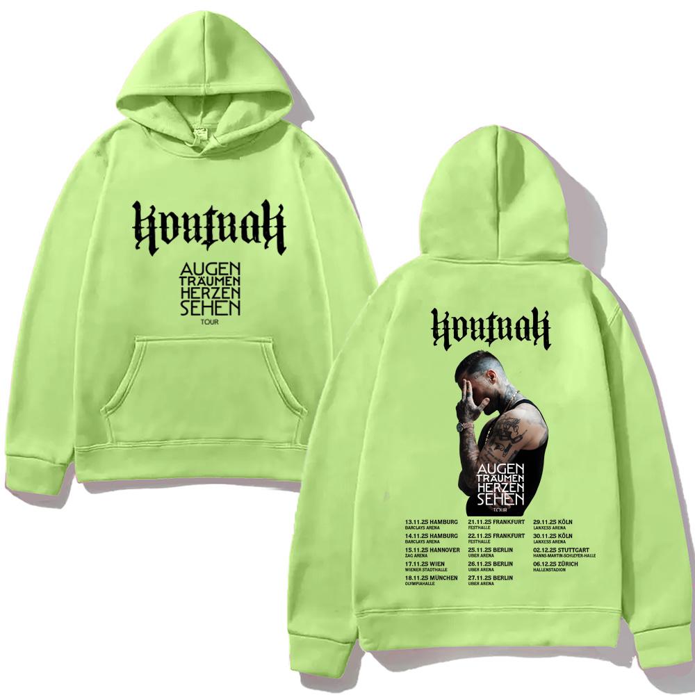 Kontra K 2025NEW Hoodie Graphic Print Punk Sweatshirt AUGEN TRÄUMEN HERZEN SEHEN TOUR Popular Clothing Unisex Pullovers