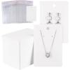 Étiquette Volante Pliable en Papier Kraft Blanc pour Bijoux & Accessoires pour Cheveux