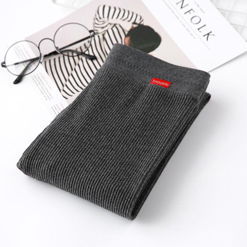 Teplé legíny s vysokým pasem Přidat Bavlna Podzim Zima Tenké pletení Ležérní legíny Dámské Jednobarevné Kalhoty s vysokou elasticitou