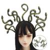 Halloween Stirnband Medusa Gebogene Schlangenform Haarreif Rave Party Kopfschmuck Unisex Haarband Party Cosplay Kostüm Requisiten