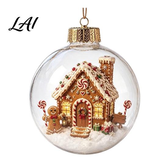 Feestelijke Feestartikelen Kerstverhaal Ornament Acryl Hangende Engel Kerstman Bedankjes Snoephuis Ontwerpen Balvorm Decoratie voor Boom