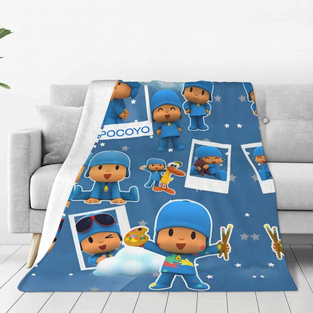 P-POCOYO Elly Pato Fred Lula Sleepy Bird (2) Blanket Quality Warm Soft Throw Blanket Spring Picnic Bedroom Novelty Bedspread