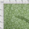 oneOone Cotton Flex Green Fabric Jacobean Silhouette Flower Fabric For Sewing Printed Craft Fabric By The Yard 40 Inch