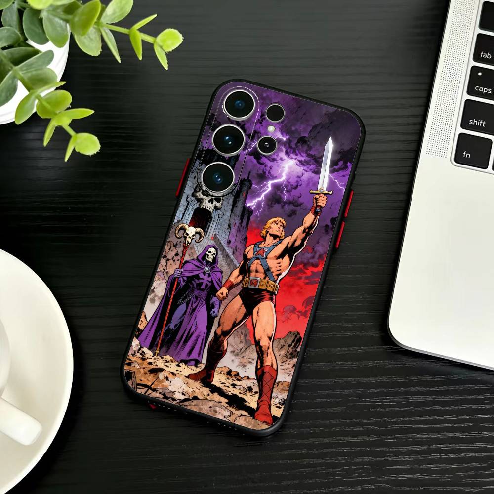P-MOTU He-Man Phone Case For Samsung S26,S25,S24,S23,S22,S21,S20,Ultra,Plus,FE Black Soft Cover