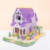 Kids 3D Stereo Puzzle Cartoon House Castle Building Model DIY Handmade Early Learning Educational Toys Gift for Children