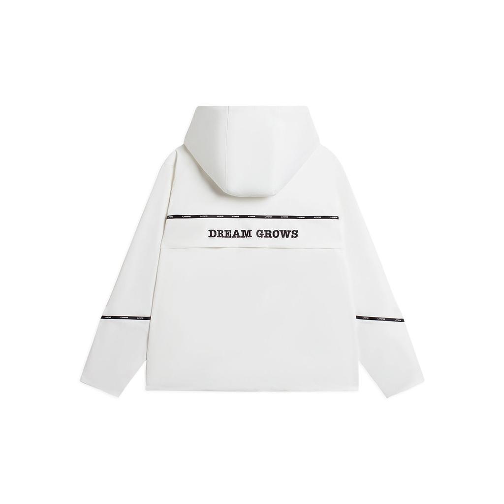 Li Ning Sports Lifestyle Series Logo Hooded Long Sleeve Jacket Women Jacket Off-White AFDSD30-1