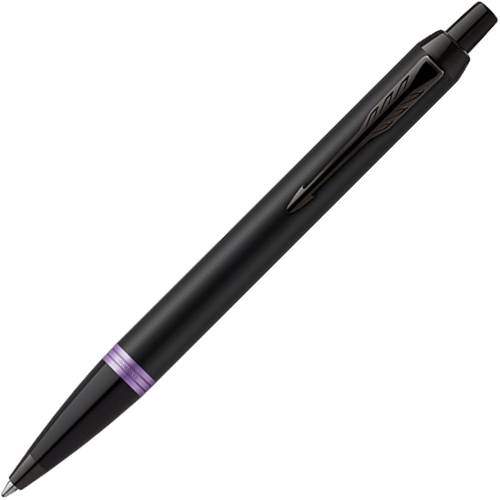 PARKER Ручка-шариковая Parker IM Аметистово-фиолетовое кольцо BT Средний стержень, На масляной основе, В подарочной упаковке, Регу...