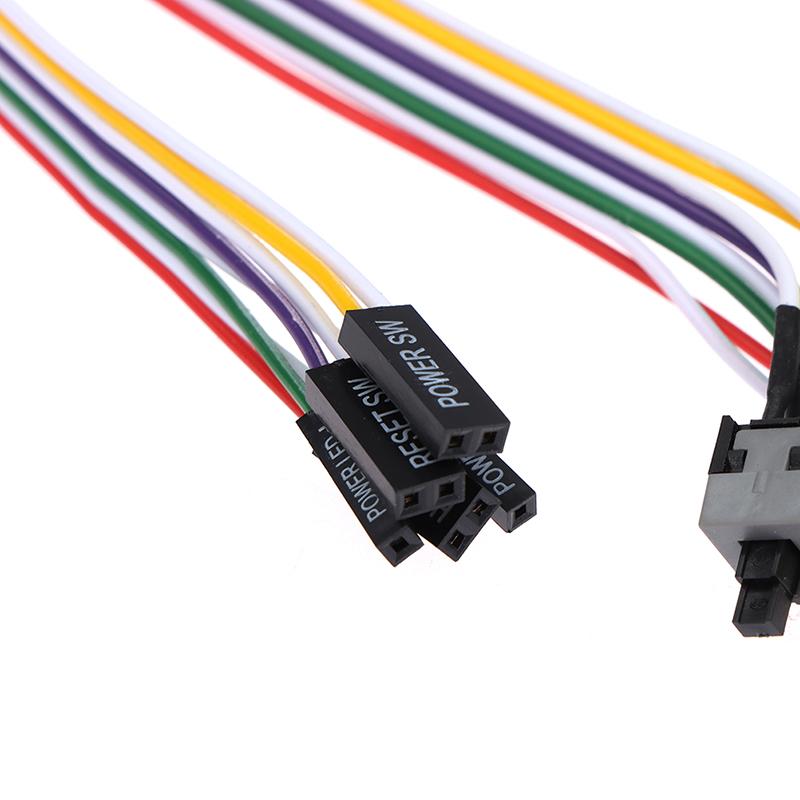Cablu Alimentare Placă de Bază PC Atx On/Off/Reset Lumină LED Comutator Alimentare Resetare