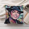 Michael JJackson cool Cushion Cover Silky Short Plush Invisible Zipper Dustproof Sofa Pillow Case for Home Decor