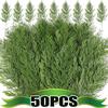 50/1 Piezas Ramas de Pino Artificial Plantas Falsas Hojas Árbol de Navidad Pino Verde DIY Corona Año Nuevo Fiesta de Navidad Decoración para el Hogar