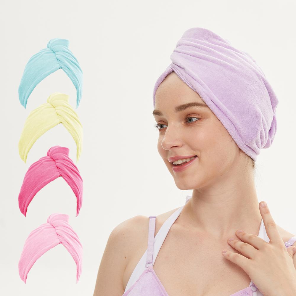 5 Pcs Thin Summer Dry Hair Caps - Soft Minimalist Solid Color Hair Wrap Towels & Caps Super Absorbent Personal Care