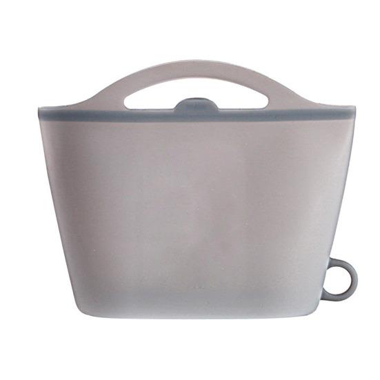 Sac de rangement en silicone de 1 L, bonne étanchéité, organisateur de conservation des aliments, pochette de rangement pour fruits au réfrigérateur, sac de désinfection à la vapeur pour micro-ondes, sac de chauffage des aliments