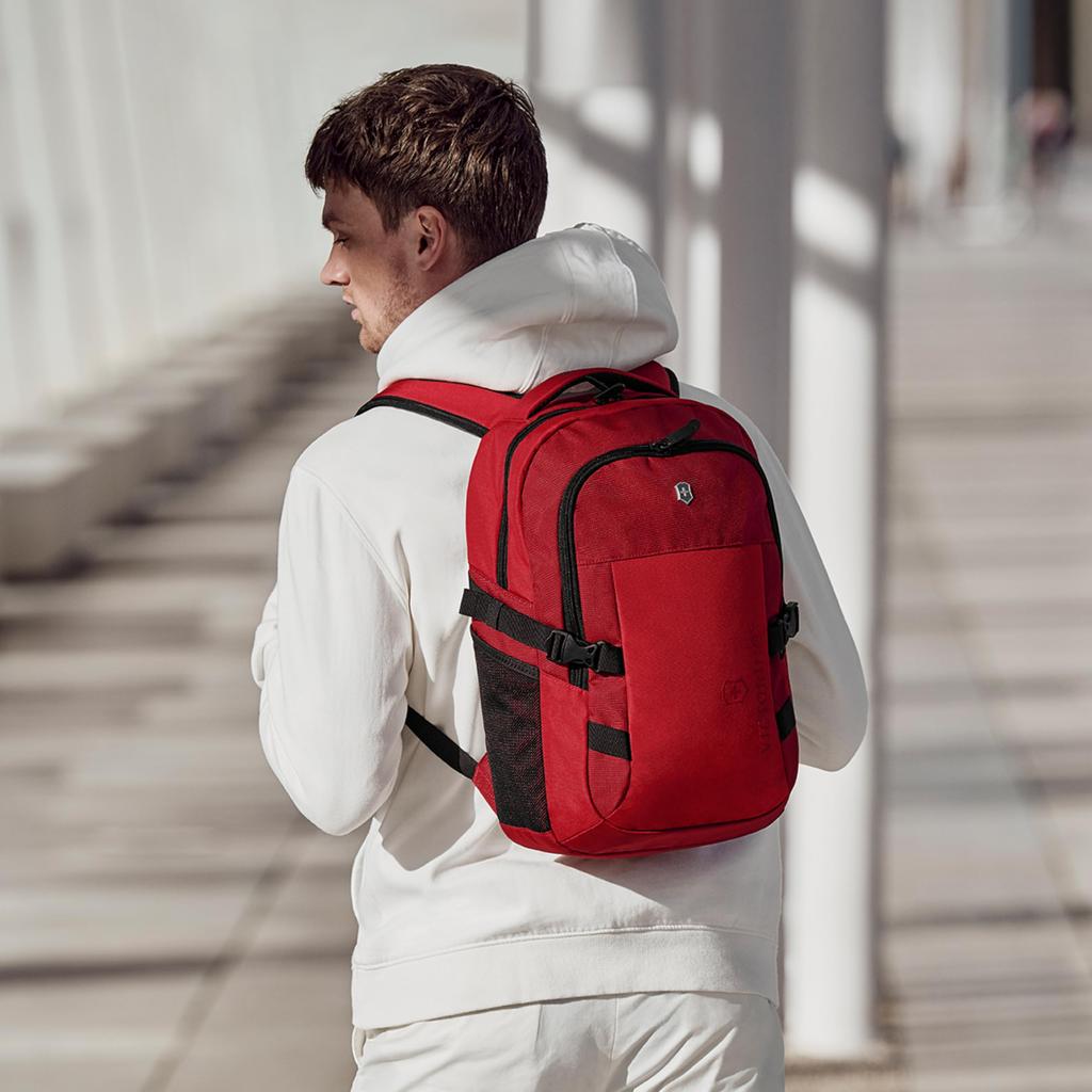 Victorinox Vx Sport EVO Compact 20L with Laptop Bottle and Trolley Red Backpack, Multifunctional, Capacity, 16-inch Sleeve, Holder, Sleeve, (Product