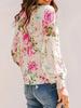 Women's 2024 Casual Loose Long Sleeve Shirt with European and American Print Design