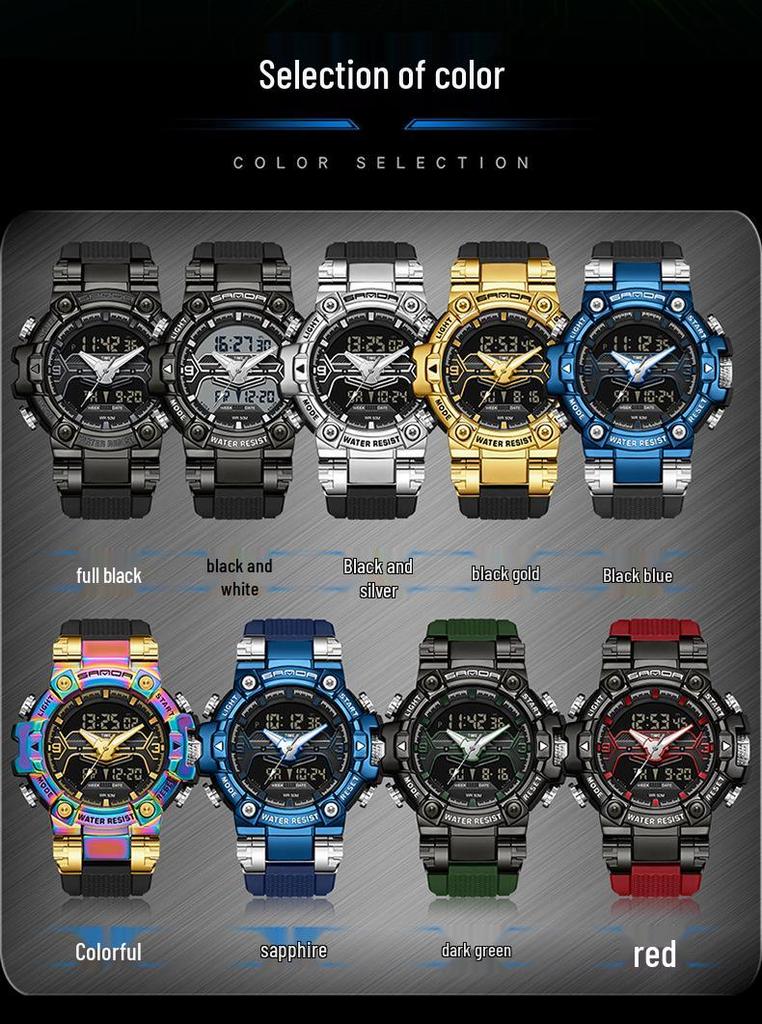Sanda Men's Teen Sports Luminous Waterproof Multifunctional Outdoor Watch
