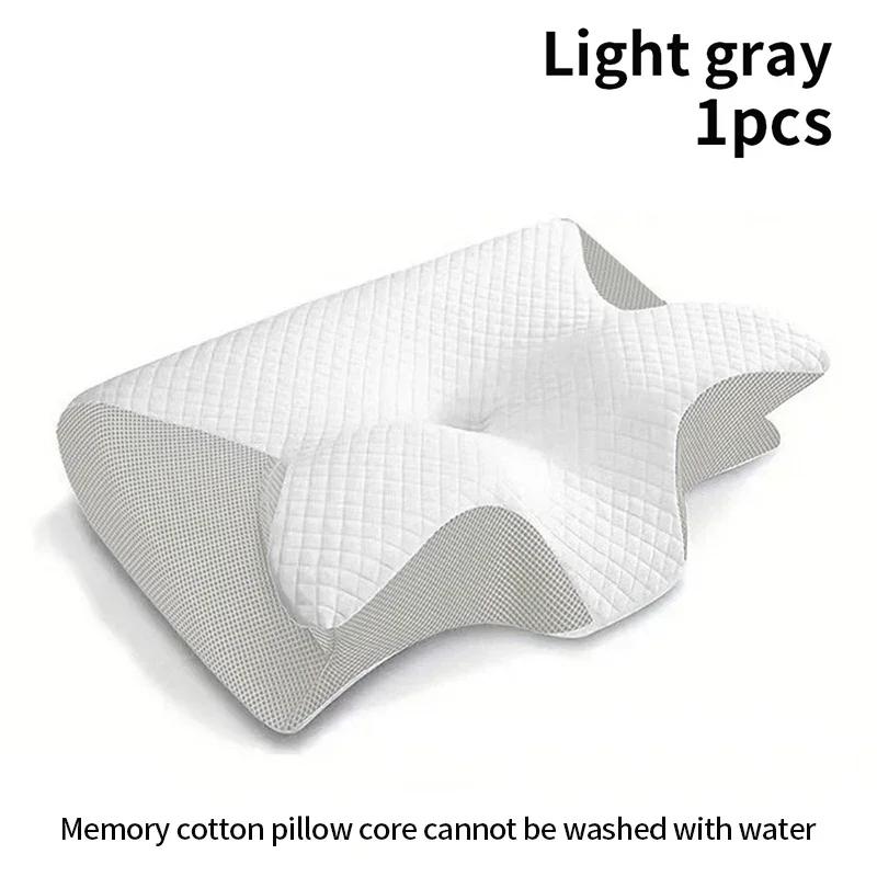 New 2 In 1 Ergonomic Memory Foam Pillow Help Sleep,Protect The Neck Cervical Orthopedic Travel Neck Pillow For Sleeping For Home