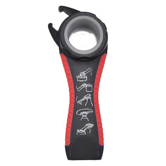 

Портативная многофункциональная открывалка для банки с крышкой для бутылки пива, кухонный инструмент, гаджет чёрный/красный