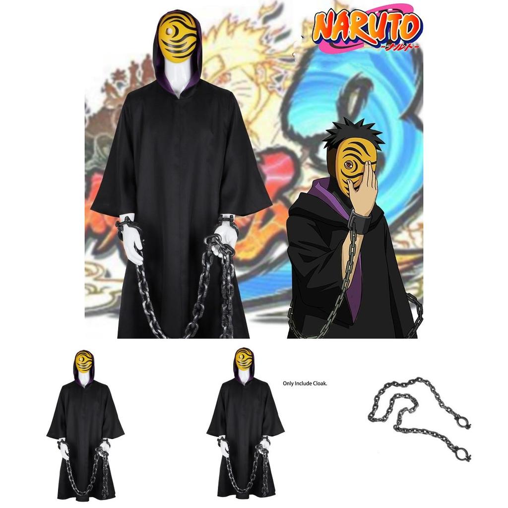 Costum Mantie Robă Naruto Akatsuki Tobi Uchiha Obito de Înaltă Calitate