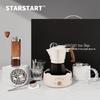 STAR-START 10-Piece Double Valve Mocha Pot Gift Set