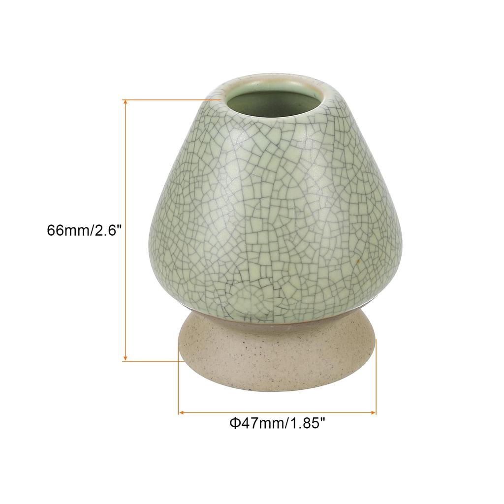 Uxcell Ceramic Chasen Stand, 66mm, Matcha Tea Towel Holder, Tea Set Towel Stand, Traditional Matcha Chasen Holder, Tea Set Accessory for Tea Tasting,