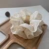 Vintage French-Style Double Layer Fluffy White Lace Hair Tie