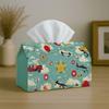 1pc Two Sizes Available Retro Vintage Travel Tissue Box with Car Airplane Star Blue Sky- Napkin Storage Organizer for Kitchen, Car, Elegant Decorative