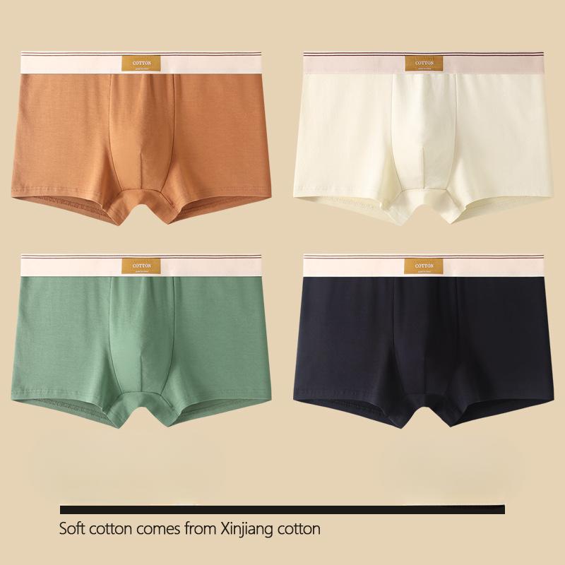 Herren Unterwäsche Hombre Slips Boxershorts Bequeme Atmungsaktive Baumwollunterwäsche Sexy Unterwäsche Einfarbige Boxershorts