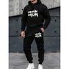 Autumn and winter street fashion casual 1-piece set European and American fashion 1D printing hooded sweater and sweatpants men