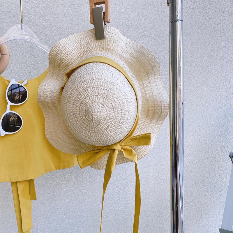 Korean Style Polka Dot Baby Girl Vest & Lantern Pants Set with Hat