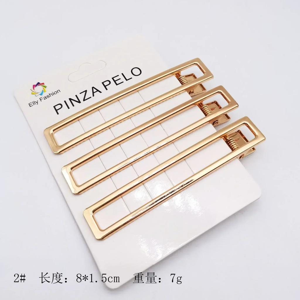 3pcs/set Metal Geometric Hair Clip Barrettes Elegant Hair Claw Crab Hollow Out Hairpin Women Girl Hair Accessories