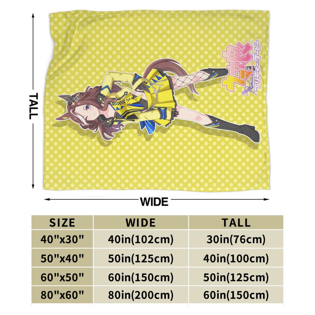 Soft Warm BlanketGirls Boys Camping Daring Heart UmaMusume Pretty Derby Throw Blanket  Flannel  For Bedroom Funny Sofa Bed Cover