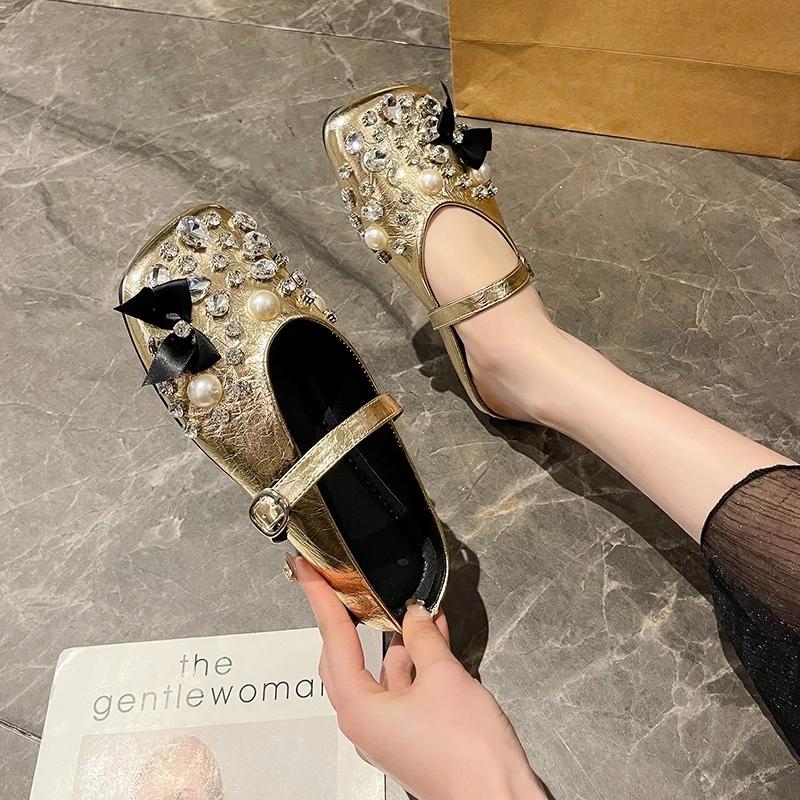 

Модные полутапочки Баотоу 2025 Весна-Лето Новая Мода Крутые Шлепанцы Плоская Обувь для Женщин 35