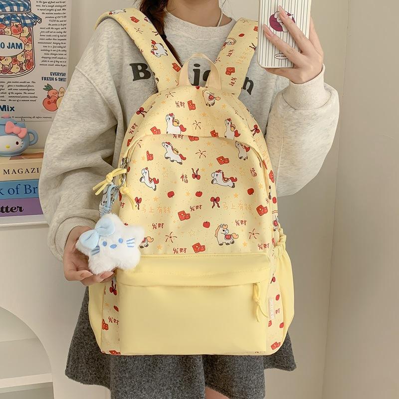 Zaino Zaino Scolastico da Donna Giapponese Grande Capacità Studente Scuola Media Studente Scuola Superiore Zaino Versatile Semplice Versione Coreana