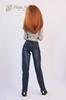 [Petite Marie] 13 DDS Compatible Okayama Processed Distressed Boyfriend Jeans Indigo Blue KOJIMA Processed Jeans Distressed Low Rise Rolled Up