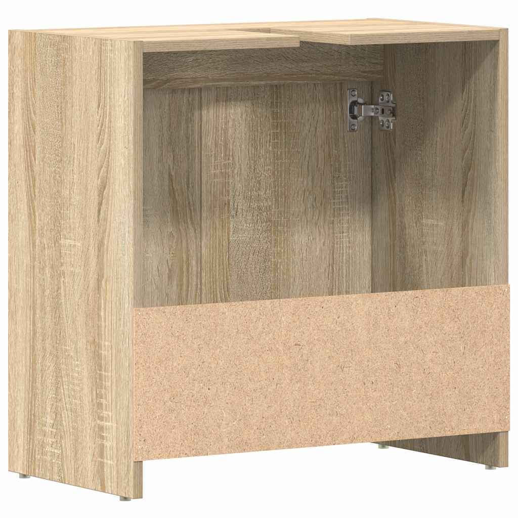 Waschbeckenunterschrank Badezimmer Sonoma Eiche 60x33x61 Cm Aus MDF