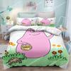 New 3D Print Cartoon L-Les B-Barbapapa Bedding Set Double Twin King Duvet Cover Comforter Pillowcase Boys Girls Adults Bedroom